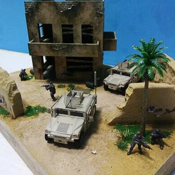 1/72 Rozsahu Modern Warfare Architektonický Model Plastový Držiak Použitý Pre Diy Model Rozloženia Poškodené Budovy
