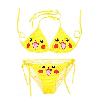 2021 Nový Pokemon Sexy Pikachu Cosplay Cartoon Kostýmy Ženy Erotické Kawaii Anime Bielizeň, Porno, Babydoll Pikachu Plavky Hračky