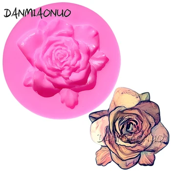 DANMIAONUO A0108028 Ruže Kvet Forma De Silikónové Para Bolo Tortu Formy Kremíka Cukrovinky Nástroje Mydlo Uskutočňovanie Dodávok