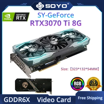 SOYO Zbrusu Novej GeForce RTX3080 Ti 12G/3070 Ti 8G Grafická Karta GDDR6X Pamäťovej karty PCI Express X16 4.0 Herné grafická Karta NVIDIA GPU