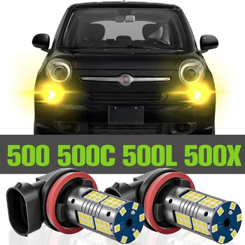 2x LED Hmlové Svetlo Príslušenstvo Lampa Pre Fiat 500 500C 500L 500X 2007 2008 2009 2010 2011 2012 2013 2014 2015 2016 2017 2018