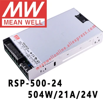 Znamená Dobre RSP-500 Series meanwell 3.3 V/4V/5V/12V/15V/24V/48VDC 500Watt Jeden Výstup s PFC Funkcia Napájanie on-line obchod