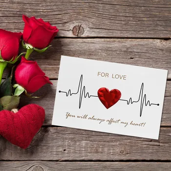 DIY Ručné Karty Valentines Day Dar Lásky Pohľadnicu Svadobné oznámenia Pohľadnice Výročie Jej Valentines Day Darček
