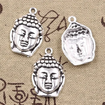 12pcs Charms Tathagátu Meditovať, Buddha 28x20mm Antické Bronzové Strieborná Farba Prívesky, DIY, Takže Nájsť Ručne vyrábané Šperky Tibetskej
