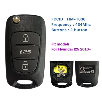 CN020187 Pôvodnej 2 Tlačidlo Originálne Hyundai I25 2010+ Flip Diaľkové Tlačidlo RB-433-EU/GE/AU-TP PN Číslo HM-T030 PCF7936 Čip, 433MHz