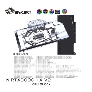Bykski Vodný Blok pre NVIDIA Palit KFA2 DELL GAINWARD GALAX RTX 3080 3090 Odkaz Edition GPU Karta /Meď Radiátor /RGB AURA