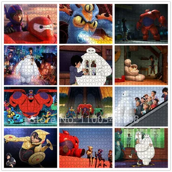 Veľký Hrdina 6 Disney Puzzle 1000 Kusov Baymax Cartoon Skladačka Puzzle pre Dospelých, Deti Vzdelávacích Hračiek, Intelektuálne Zábava Hra