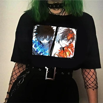 Pánske Tričko Harajuku T-Shirt Mužov Anime T Shirt Môj Hrdina Akademickej obce Dabi Shoto Todoroki Anime Topy Tees