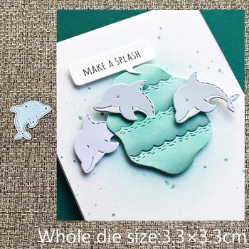 Nový Dizajn Plavidlá Kovové šablóny formy Rezanie Zomrie Dolphin dekorácie album die kusy Album Papier Karty Plavidlá, Razba