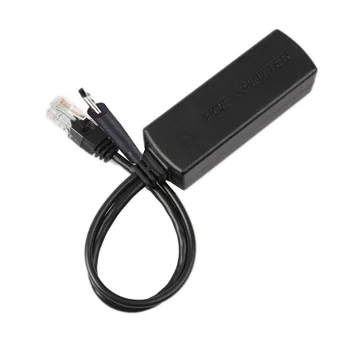 Micro USB Aktívne PoE Splitter Power Over Ethernet 48V 5V 2.4 pre Tablety Dropcam alebo Raspberry Pi Cdycam IEEE 802.3 af