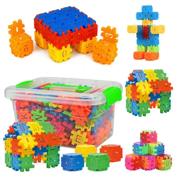 66Pcs 3D Farebné Plastové Stavebné kamene, Tehly, Hračky pre Deti, Vzdelávacie Písmená, Čísla, Matematika Bloky Hračka pre Deti Vianočné Darčeky