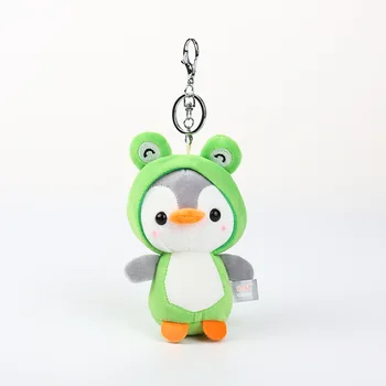 Roztomilý Kreslený Zvierat Plyšové Hračky Keychain Batoh Keychain Tvorivé presuňte penguin Plyšové Hračky baby doll taška kľúčový prívesok