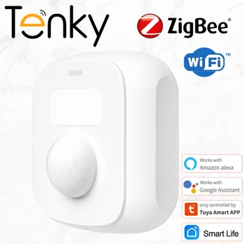 Tuya Wifi, Zigbee Telo PIR Snímač Mini Ľudského Pohybu, Pohybu Svetelný Senzor 3 V 1 Scény Prepínač Funkcie Smart Život Home Security