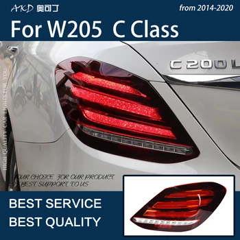 Auto Svetlá Pre W205 2014-2021 C Triedy LED Auto zadné svetlo Montáž Upgrade Maybach Dizajn Dynamického Signálu Lampa Nástroj Príslušenstvo