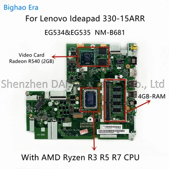 NM-B681 Pre Lenovo Ideapad 330-15ARR Notebook Doske W/ R3-2200 R5-2500 R7 CPU 4GB-RAM 2GB-GPU DDR4 Fru:5B20R34269 5B20R56768
