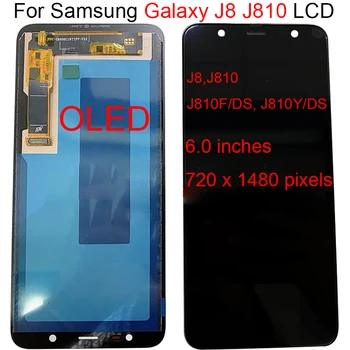 6.0 AMOLED Pre Samsung Galaxy J8 2018 J810 LCD Displej Dotykový Displej Digitalizátorom. Montáž Pre Samsung SM-J810M J810F J810Y J810