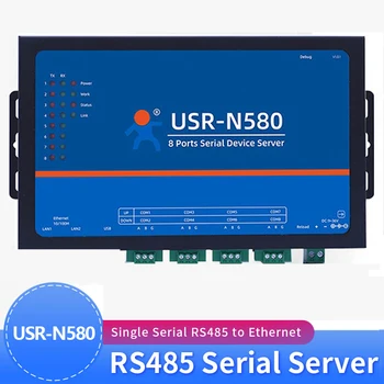 USR-N580 Priemyselné Sériový Prevodník Ethernet 8 Sériový Port RS485 Sériové Zariadenie Server Podpora ModBus RTU na TCP Ethernet