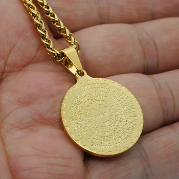 Medaila AMEN Písme Náhrdelník z Nehrdzavejúcej Ocele Ženy Muži Katolicizmus Amulet Módu Kompasu Náboženské Šperky Darček
