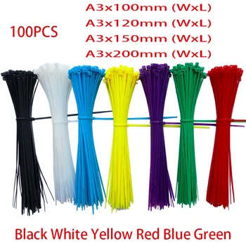 väzby kábel kravatu Plastové kábel zips väzby elektroinštalácie stanovenie čierny kábel väzby kábel popruh organizovať kábel ti Nylon káblov Farebné plasti