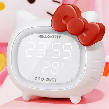 Pôvodné Sanrio Bluetooth Reproduktor Smart Alarm Hello Kitty Spálne Dekorácie Detí Hodiny Dievča Led Nočné Svetlo Rýchle Dodanie