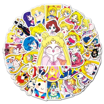 Komiksu, Anime, Sailor Moon Nálepky Nepremokavé Skateboard Gitara Kufor, Notebook, Požičovňa Graffiti Nálepka pre Deti Hračky, Darčeky