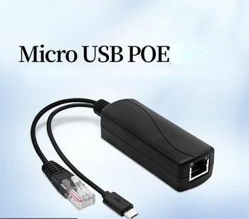 MicroUSB POE Kábel Pasívny Power Over Ethernet Kábel Adaptéra POE Splitter RJ45 Injektor Modul Napájania 48v Pre IP Camea