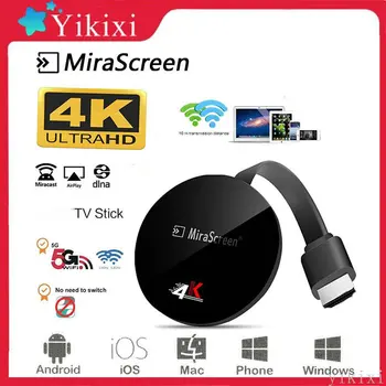 MiraScreen TV Stick Box 2.4 G 5G 4K Digitálne Dongle Pre DLAN TV Miracast Airplay Bezdrôtový WiFi Displej pre IOS Windows Andriod PC