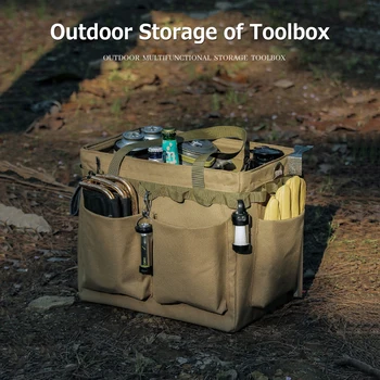 Multi-Funkčný Nástroj Puzdro Oxford Handričkou Veľkú Kapacitu, Outdoor Camping Stan Peg Nechty Toolkit Skladovanie Vrecko Pre Outdoor Camping