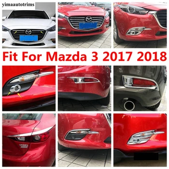 Chrome Predné, Zadné Hmlové Svetlo Lampy Dverí Rukoväť Miska Mriežka Pásy Spätné Zrkadlo Pokrytie Výbava Pre Mazda 3 2017 2018 Auto Príslušenstvo