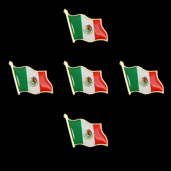 5 KS Euro štátny Znak so suvenírmi erbom Mexiko Vlajka Brošňa šiltovku Lala Tím Služby Bezpečnostné Pracky Šperky