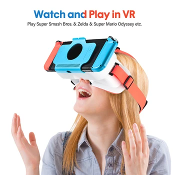 Nastaviteľné VR Okuliare vhodné pre Nintendo Prepínač/NS OLED Herné Konzoly, 3D Okuliare Handsfree Herné Headset Objektív Auta NOVÉ