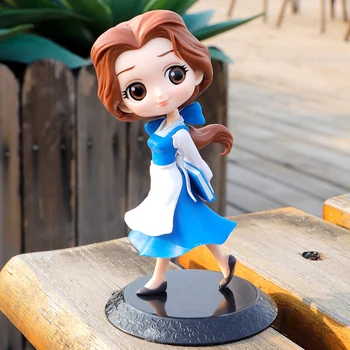 Disney Q Posket Kráska a Zviera Hračky Belle PVC Princezná Údaje Akcie Zberateľskú Model Hračka pre deti darček