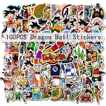 100ks Dragon Ball Nálepky Anime Nálepky Telefón Prípade Nálepky Kawaii Samolepky, Laptop Nálepky Roztomilý Estetické Nálepky Deti Hračky