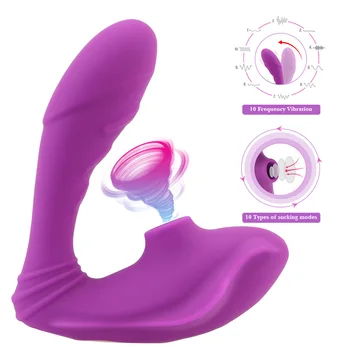 10 Rýchlosť Bradavky Bulík Sexuálne Hračky pre Ženy Klitorisu Pošvy G mieste Stimulácia Dvojité Vibračná Vagína Sania Vibrátor