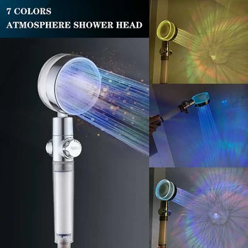 LED Ručné Sprchy Hlavu Pre Vaňou A Vysoký Tlak na Šetrenie Vody Filter Kúpeľňa Príslušenstvo Spa Dážď Prenosné Showerhead Sady