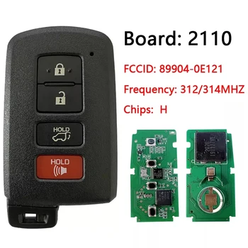 CN007157 Aftermarket 4 Tlačidlo Smart Key Pre 2014-2019 Toyota Highlander S 312Mhz PN 89904-0E121 HYQ14FBA (AG Rady)
