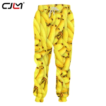 CJLM pánske Hot Predaj Zimné Súpravy 3D Vytlačené Tvorivé Ovocie, Banán Bežné Kreatívny Dizajn Muž Nadrozmerné Nohavice 5XL