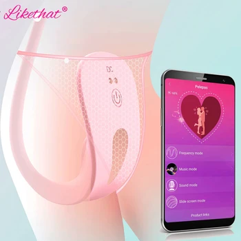 APP Remote Dildo Vibrátor Nohavičky pre Ženy Klitoris Stimulátor Dospelých Sex Stroj Obchod Bluetooth Žena Masturbators Erotické Hračky