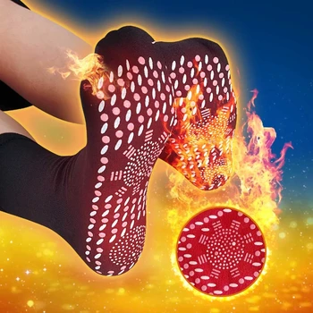 1Pair Turmalín samovoľne sa zahrievajúce Terapia Magnetickým Pohodlné Ponožky Zimné Teplé Ponožky Muži Ženy Outdoor Šport, Lyžovanie, Turistika Ponožky